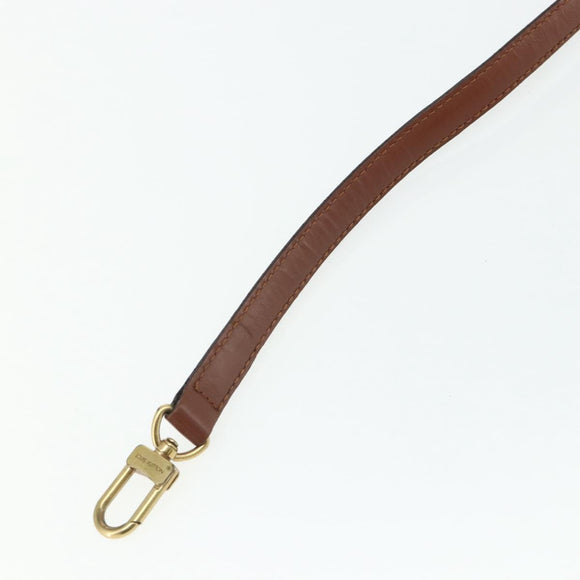 LOUIS VUITTON Adjustable Shoulder Strap Leather 37""-44.1"" Brown Auth ep14301