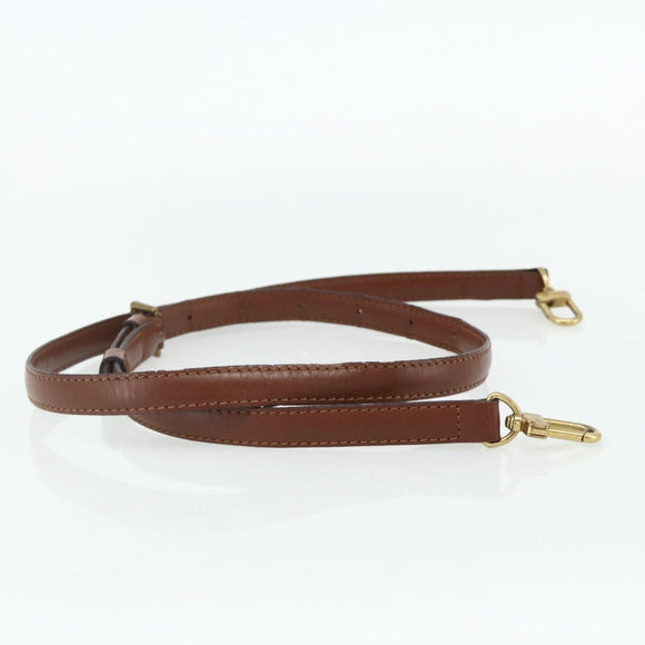 LOUIS VUITTON Adjustable Shoulder Strap Leather 37""-44.1"" Brown Auth ep14301