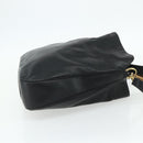 GUCCI Bamboo Hand Bag Leather 2way Black Gold 001 3754 1577 Auth ep14302-4