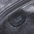 GUCCI Bamboo Chain Shoulder Bag Leather Black Gold Auth ep14306-18