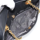 GUCCI Bamboo Chain Shoulder Bag Leather Black Gold Auth ep14306-11