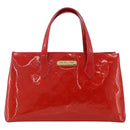 LOUIS VUITTON Monogram Vernis Wilshire PM Hand Bag Rose Pop M93643 Auth ep14308-13