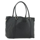 GUCCI GG Canvas Guccissima Tote Bag Leather Black Gold 197953 Auth ep14309-1