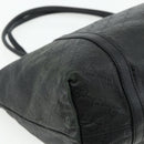 GUCCI GG Canvas Guccissima Tote Bag Leather Black Gold 197953 Auth ep14309-11