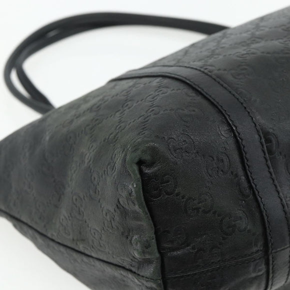 GUCCI GG Canvas Guccissima Tote Bag Leather Black Gold 197953 Auth ep14309