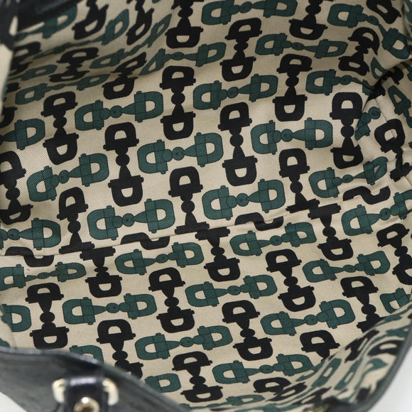 GUCCI GG Canvas Guccissima Tote Bag Leather Black Gold 197953 Auth ep14309