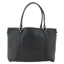 GUCCI GG Canvas Guccissima Tote Bag Leather Black Gold 197953 Auth ep14309-3