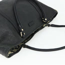 GUCCI GG Canvas Guccissima Tote Bag Leather Black Gold 197953 Auth ep14309-6