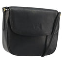 Burberrys Shoulder Bag Leather Black Gold Auth ep14310-1