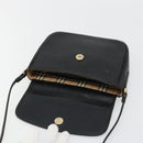 Burberrys Shoulder Bag Leather Black Gold Auth ep14310-11