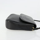 Burberrys Shoulder Bag Leather Black Gold Auth ep14310-3