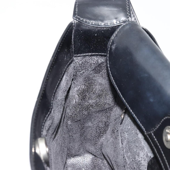 GUCCI Shoulder Bag Patent leather Black Silver 000 0506 1013 Auth ep14311