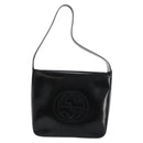 GUCCI Shoulder Bag Patent leather Black Silver 000 0506 1013 Auth ep14311-13