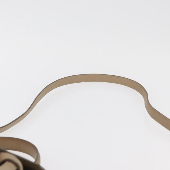 CELINE Belt Bag Hand Bag Leather 2way Beige Gold Auth ep14314