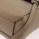 CELINE Belt Bag Hand Bag Leather 2way Beige Gold Auth ep14314-13