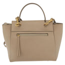 CELINE Belt Bag Hand Bag Leather 2way Beige Gold Auth ep14314-3