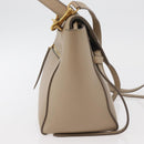 CELINE Belt Bag Hand Bag Leather 2way Beige Gold Auth ep14314-5