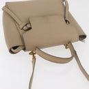 CELINE Belt Bag Hand Bag Leather 2way Beige Gold Auth ep14314-6