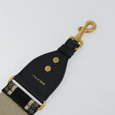 Christian Dior Shoulder Strap Canvas 35.4"" Black Gold Auth ep14316-6