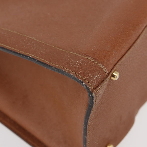 GUCCI Bamboo Hand Bag Leather Brown Gold 002 0260 Auth ep14319