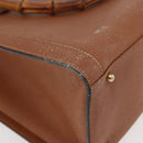 GUCCI Bamboo Hand Bag Leather Brown Gold 002 0260 Auth ep14319-15