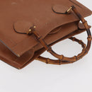 GUCCI Bamboo Hand Bag Leather Brown Gold 002 0260 Auth ep14319-6