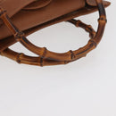 GUCCI Bamboo Hand Bag Leather Brown Gold 002 0260 Auth ep14319-7