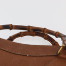 GUCCI Bamboo Hand Bag Leather Brown Gold 002 0260 Auth ep14319-8