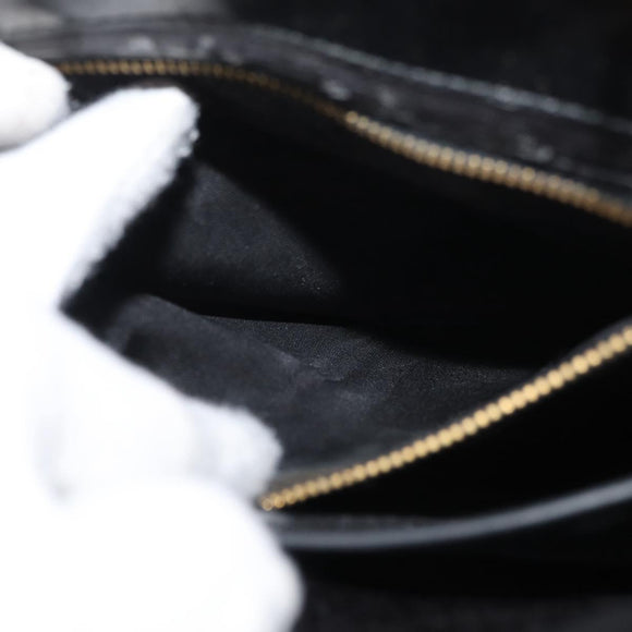 GUCCI Hand Bag Patent Leather Black Gold 000 2404 0503 Auth ep14321