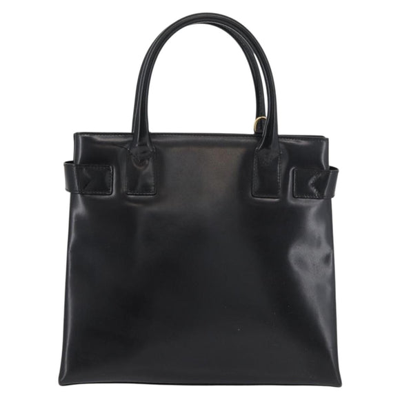 GUCCI Hand Bag Patent Leather Black Gold 000 2404 0503 Auth ep14321