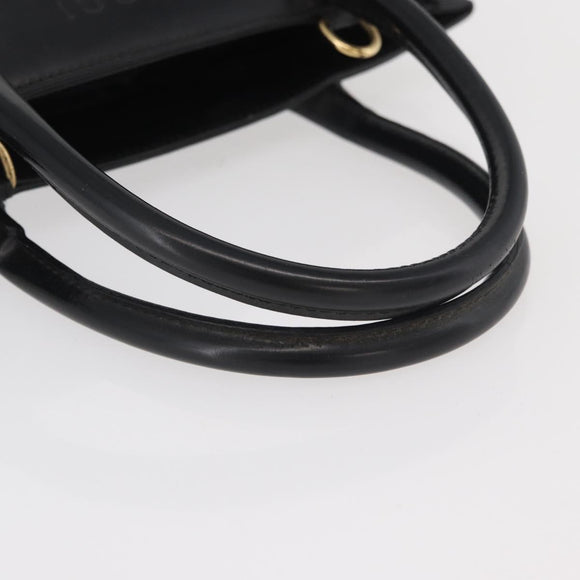 GUCCI Hand Bag Patent Leather Black Gold 000 2404 0503 Auth ep14321