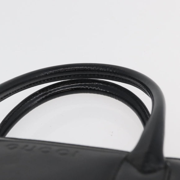 GUCCI Hand Bag Patent Leather Black Gold 000 2404 0503 Auth ep14321