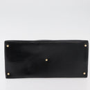 GUCCI Hand Bag Patent Leather Black Gold 000 2404 0503 Auth ep14321-5