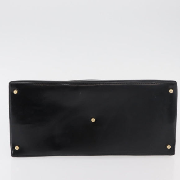 GUCCI Hand Bag Patent Leather Black Gold 000 2404 0503 Auth ep14321