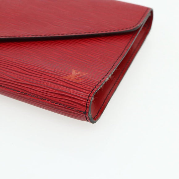 LOUIS VUITTON Epi Art Deco Clutch Bag Red M52637 LV Auth ep14325