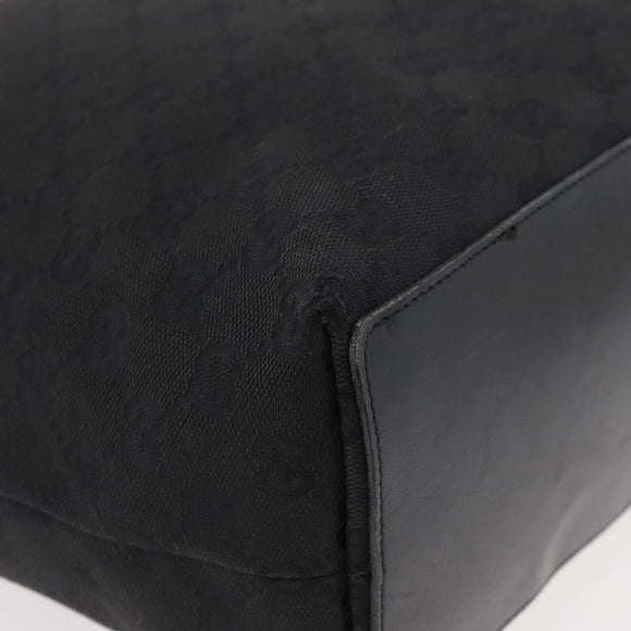 GUCCI GG Canvas Hand Bag Black Silver 31243 Auth ep14335