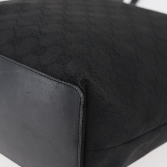 GUCCI GG Canvas Hand Bag Black Silver 31243 Auth ep14335