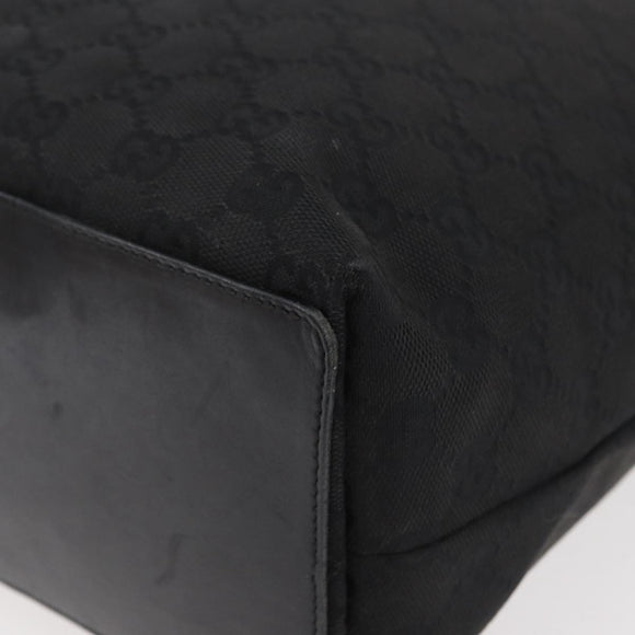 GUCCI GG Canvas Hand Bag Black Silver 31243 Auth ep14335