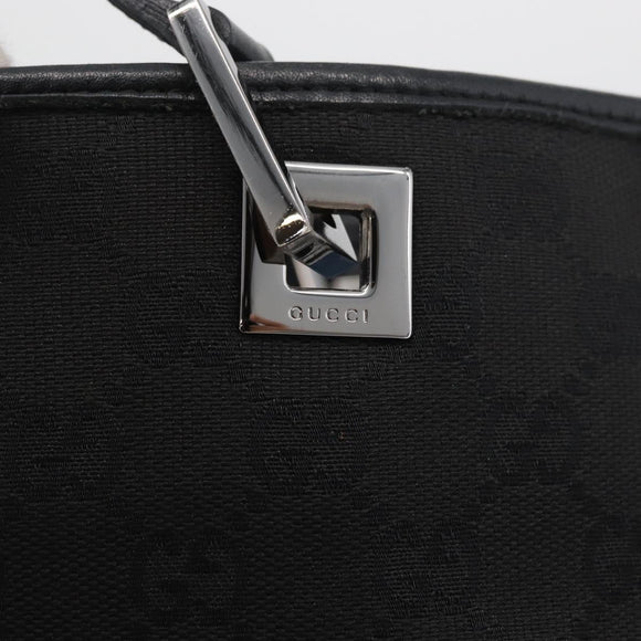 GUCCI GG Canvas Hand Bag Black Silver 31243 Auth ep14335