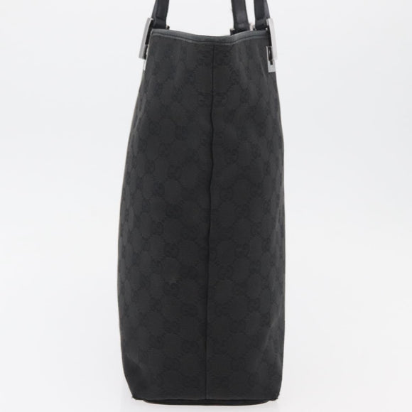 GUCCI GG Canvas Hand Bag Black Silver 31243 Auth ep14335