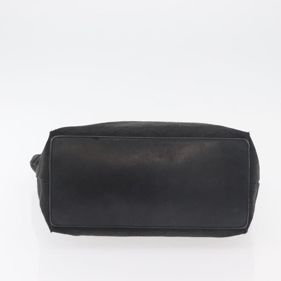 GUCCI GG Canvas Hand Bag Black Silver 31243 Auth ep14335