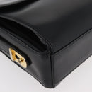 GUCCI Shoulder Bag Leather Black Gold Auth ep14337-8