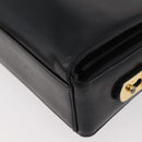 GUCCI Shoulder Bag Leather Black Gold Auth ep14337-17