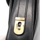 GUCCI Shoulder Bag Leather Black Gold Auth ep14337-9