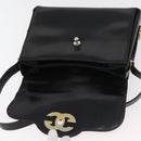 GUCCI Shoulder Bag Leather Black Gold Auth ep14337-10