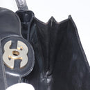 GUCCI Shoulder Bag Leather Black Gold Auth ep14337-20