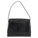 GUCCI Shoulder Bag Leather Black Gold Auth ep14337-2