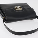 GUCCI Shoulder Bag Leather Black Gold Auth ep14337-6