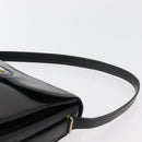 GUCCI Shoulder Bag Leather Black Gold Auth ep14337-14