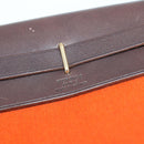 HERMES Her Line Herbag TPM Shoulder Bag Canvas 2way Red Gold Auth ep14339A-14